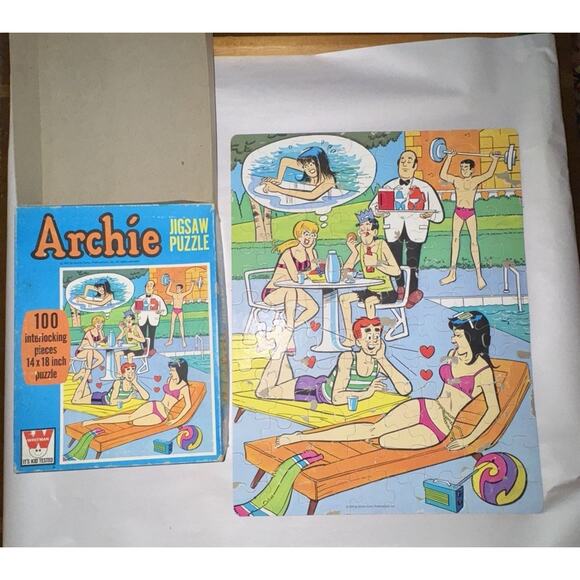 1972 ARCHIE PUZZLE 100 PC. WHITMAN Archie Comics COMPLETE
